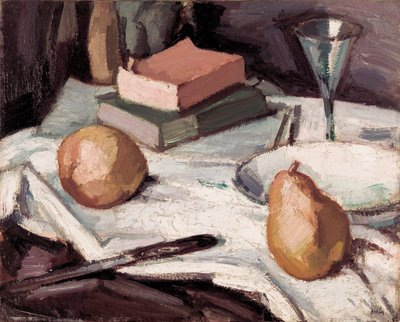 Still Life with Pears and Wineglass by Samuel John Peploe